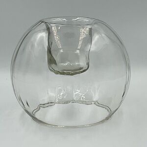 Vintage 1980s Partylite Shimmer Clear Glass Bubble Candle Holder